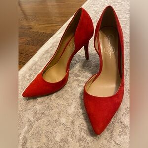 Jessica Simpson Red Suede Heels